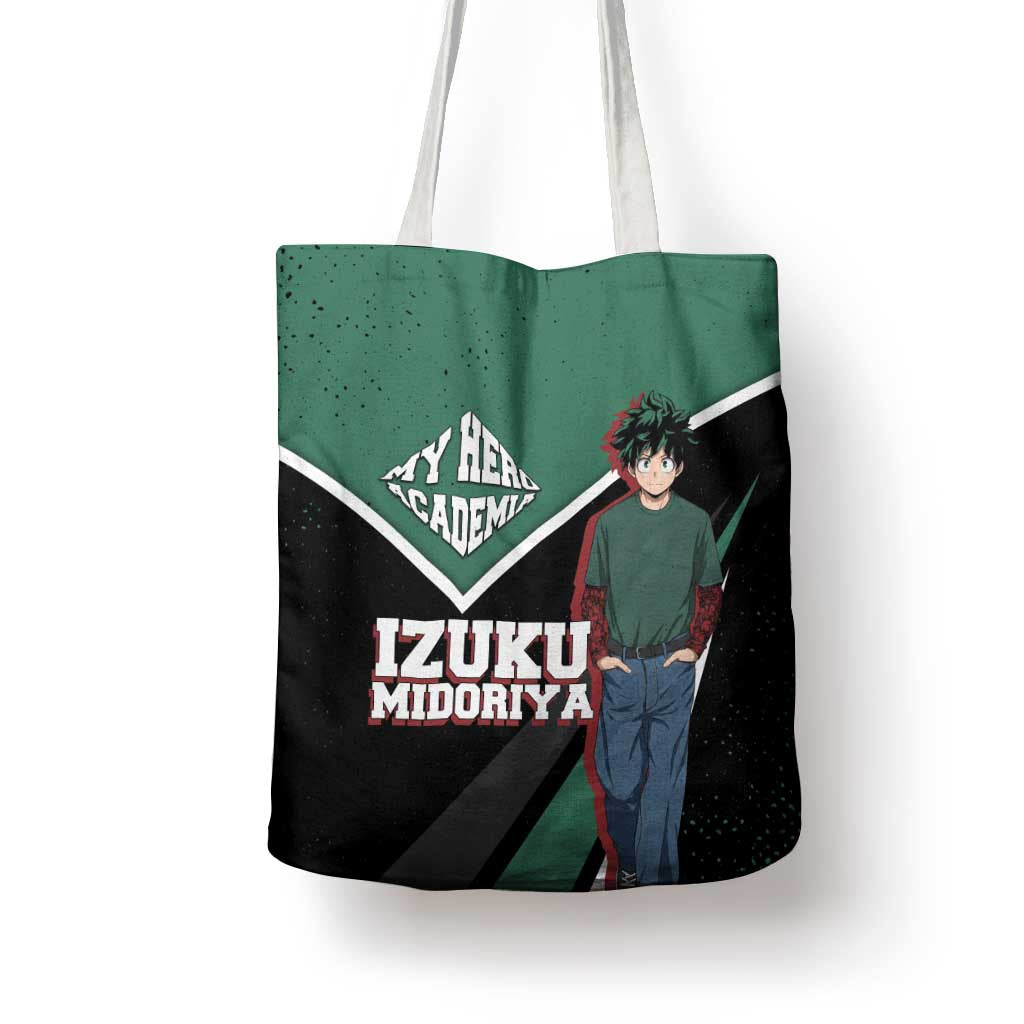 Izuku Midoriya My Hero Academia Tote Bag Anime Grunge Splatter Graphic Style
