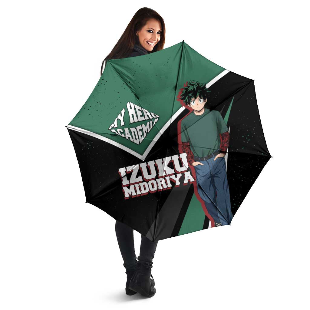 Izuku Midoriya My Hero Academia Umbrella Anime Grunge Splatter Graphic Style