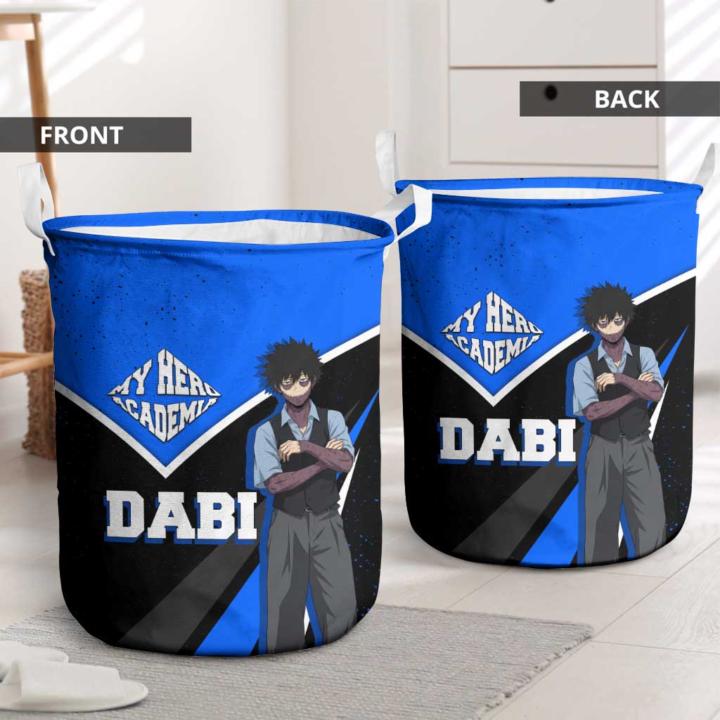Dabi My Hero Academia Laundry Basket Anime Grunge Splatter Graphic Style