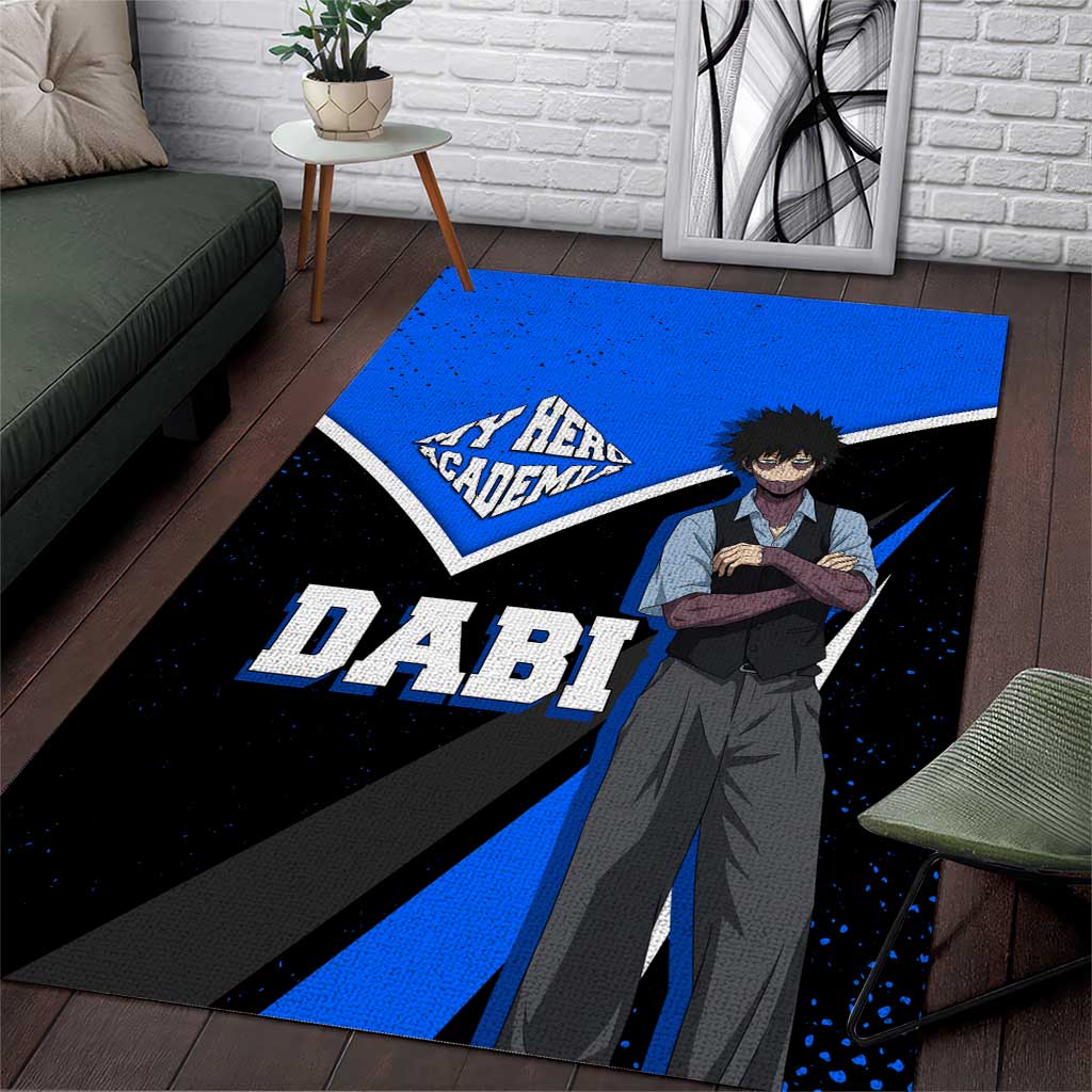 Dabi My Hero Academia Area Rug Anime Grunge Splatter Graphic Style
