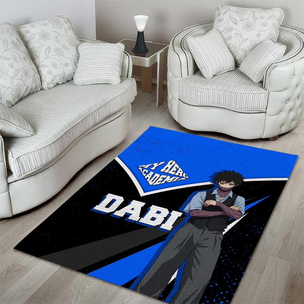 Dabi My Hero Academia Area Rug Anime Grunge Splatter Graphic Style