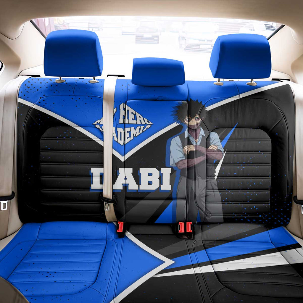 Dabi My Hero Academia Back Car Seat Cover Anime Grunge Splatter Graphic Style
