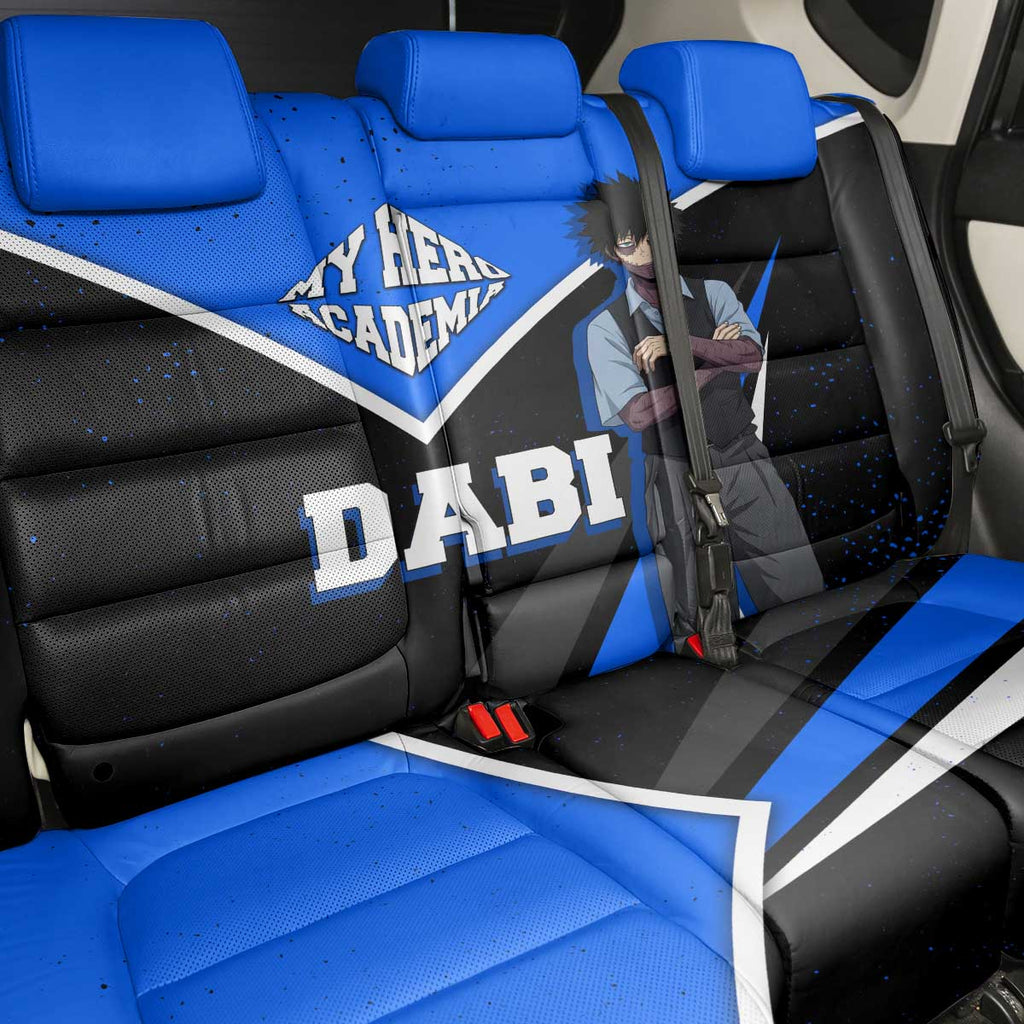 Dabi My Hero Academia Back Car Seat Cover Anime Grunge Splatter Graphic Style