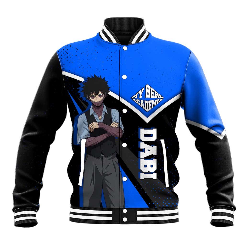 Dabi My Hero Academia Baseball Jacket Anime Grunge Splatter Graphic Style