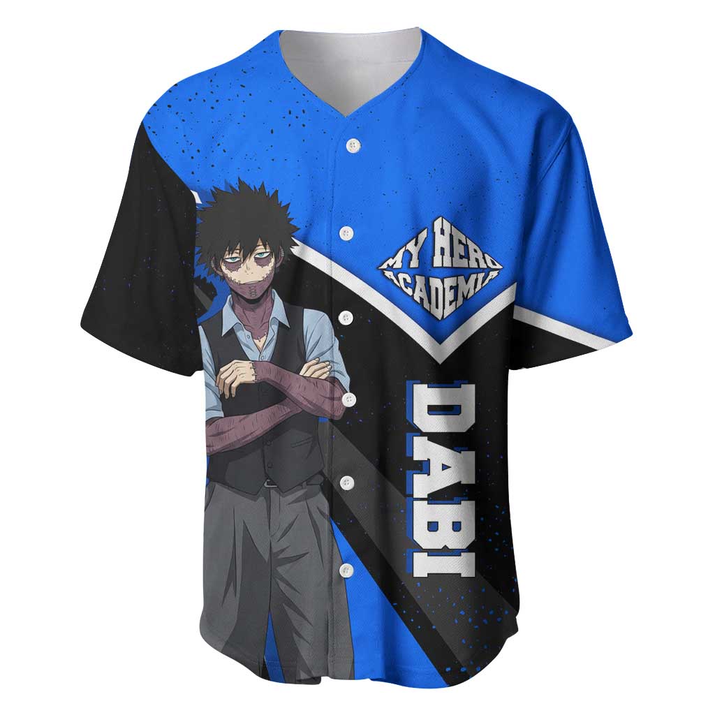 Dabi My Hero Academia Baseball Jersey Anime Grunge Splatter Graphic Style