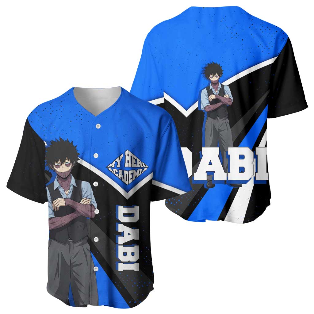 Dabi My Hero Academia Baseball Jersey Anime Grunge Splatter Graphic Style