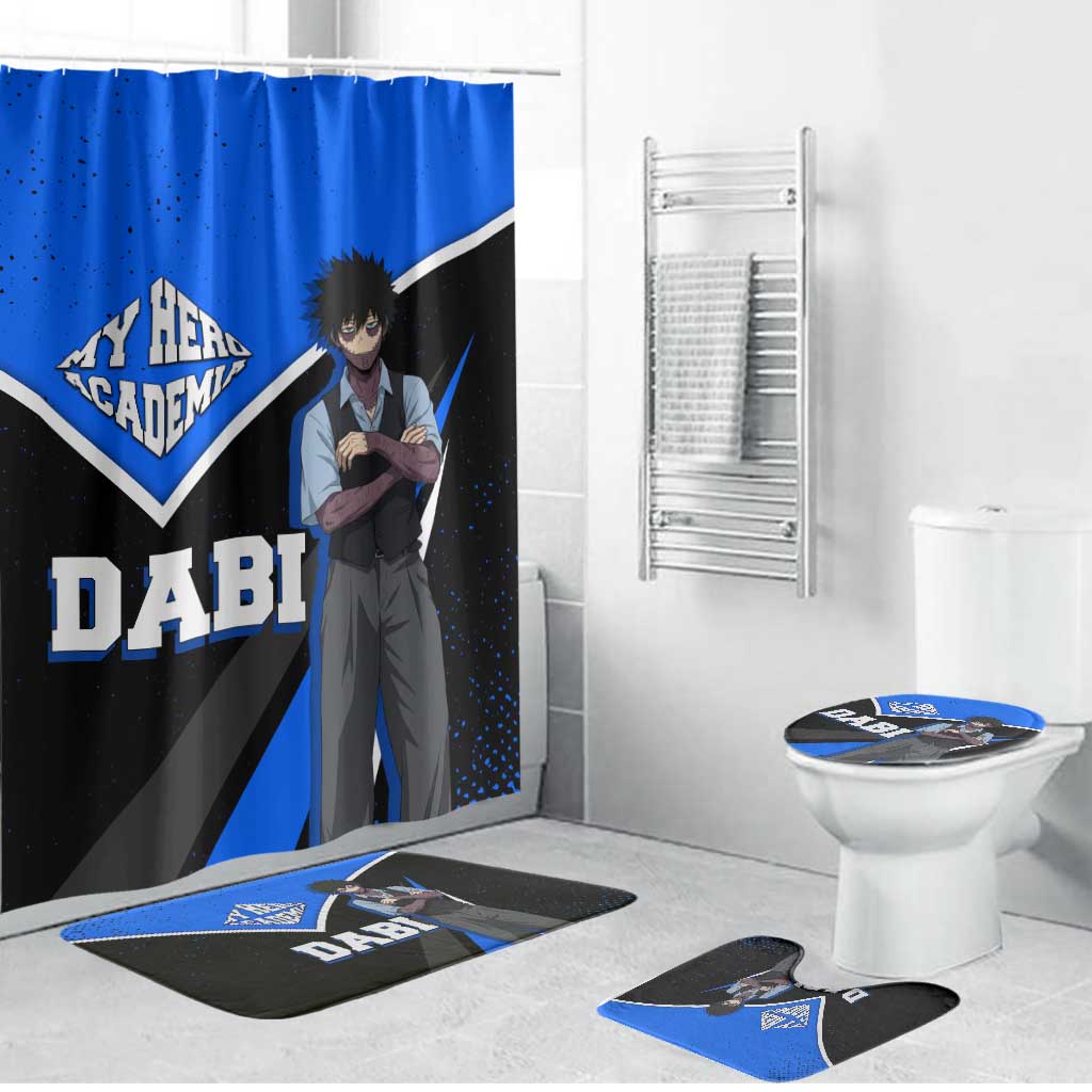 Dabi My Hero Academia Bathroom Set Anime Grunge Splatter Graphic Style