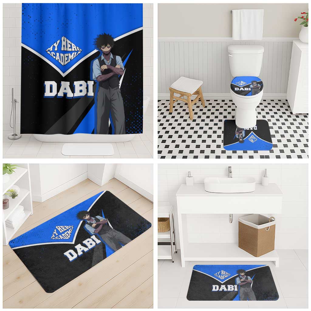 Dabi My Hero Academia Bathroom Set Anime Grunge Splatter Graphic Style