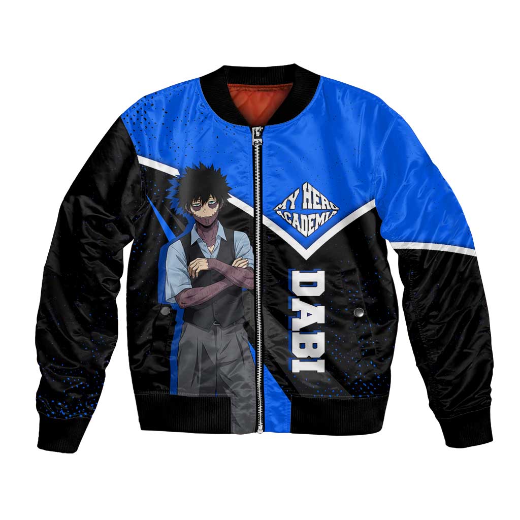Dabi My Hero Academia Bomber Jacket Anime Grunge Splatter Graphic Style