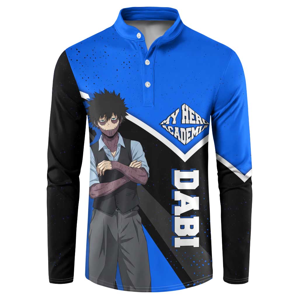 Dabi My Hero Academia Button Sweatshirt Anime Grunge Splatter Graphic Style