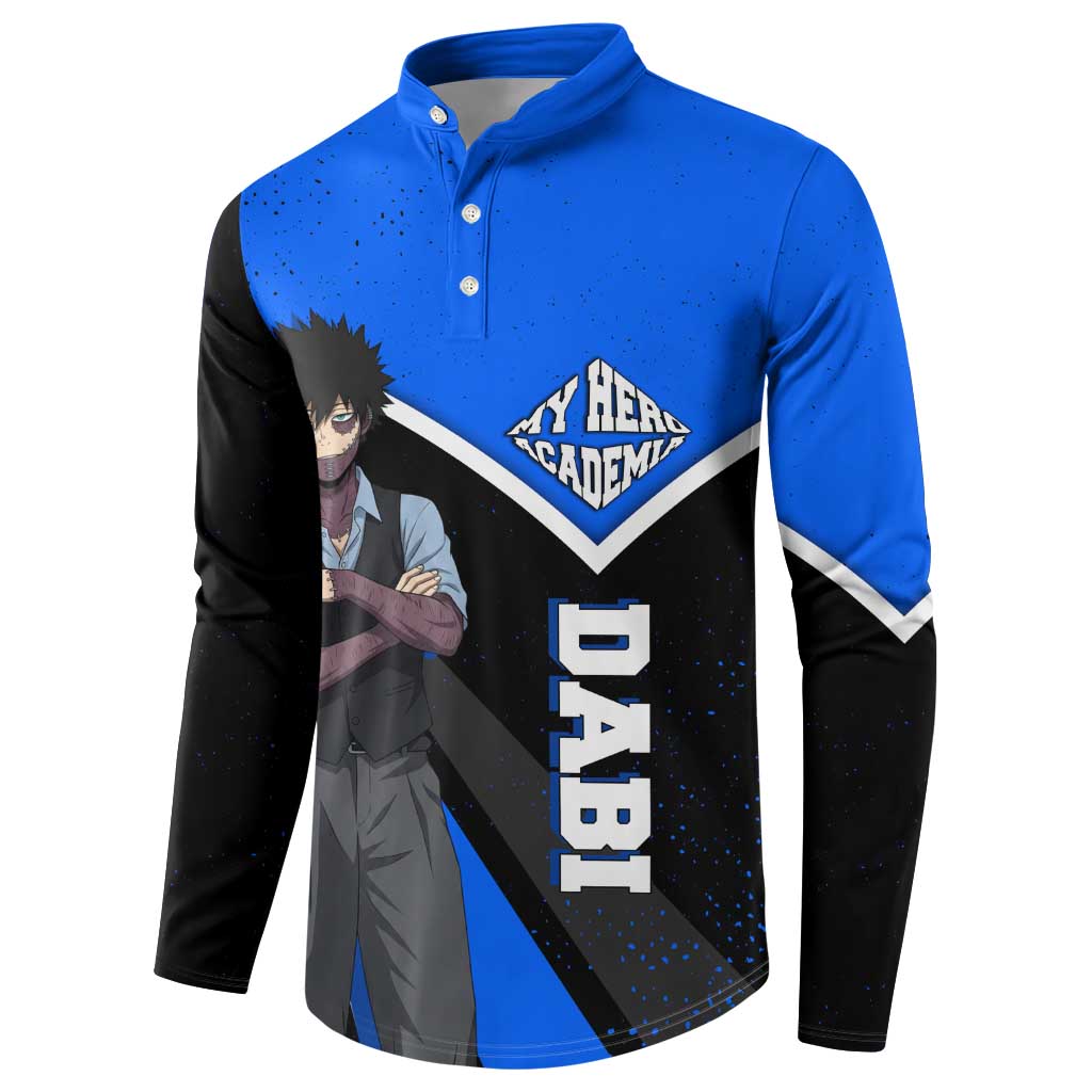 Dabi My Hero Academia Button Sweatshirt Anime Grunge Splatter Graphic Style