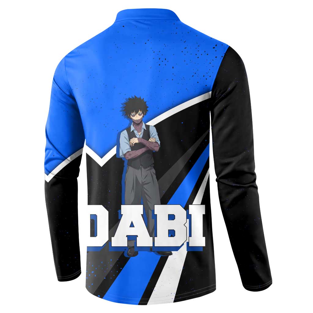 Dabi My Hero Academia Button Sweatshirt Anime Grunge Splatter Graphic Style