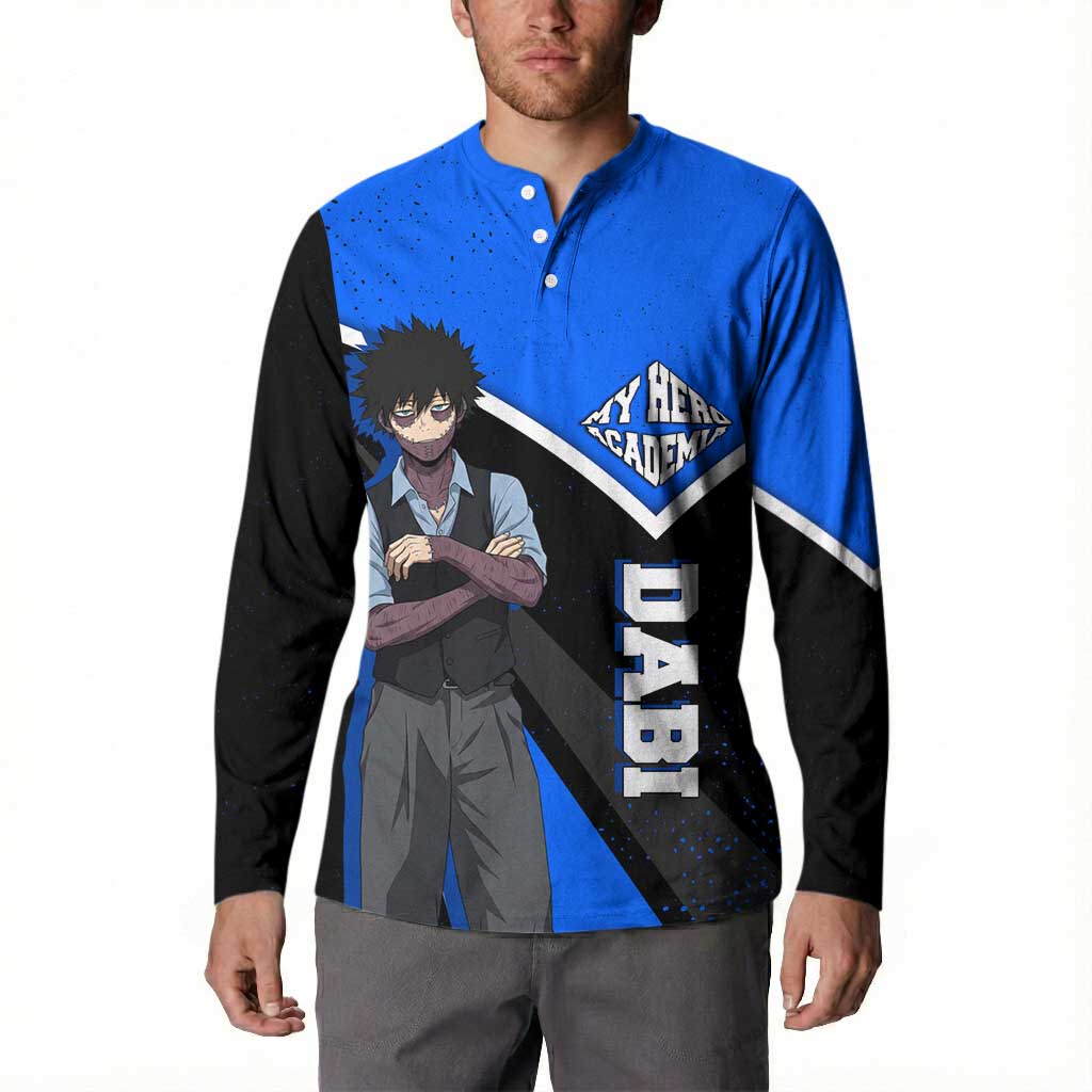Dabi My Hero Academia Button Sweatshirt Anime Grunge Splatter Graphic Style