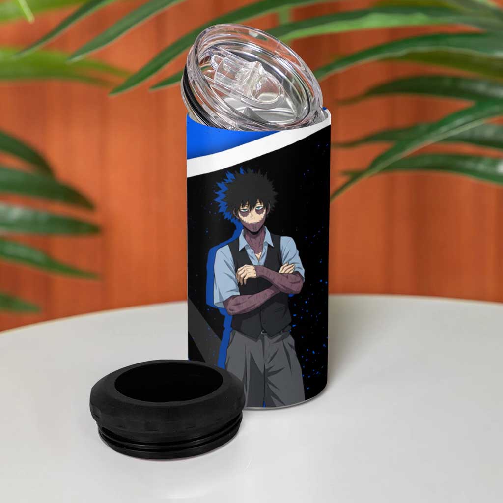 Dabi My Hero Academia 4 in 1 Can Cooler Tumbler Anime Grunge Splatter Graphic Style