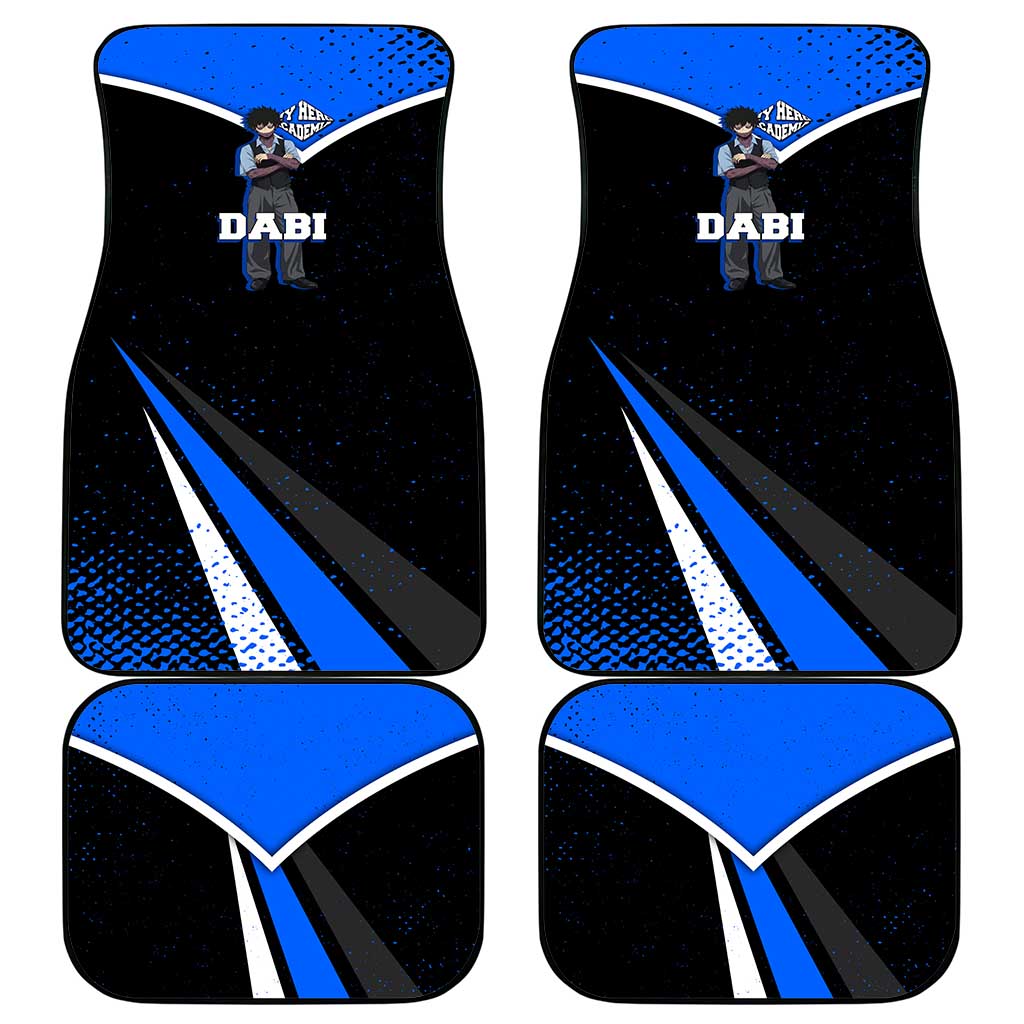 Dabi My Hero Academia Car Mats Anime Grunge Splatter Graphic Style