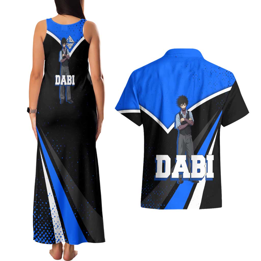 Dabi My Hero Academia Couples Matching Tank Maxi Dress and Hawaiian Shirt Anime Grunge Splatter Graphic Style