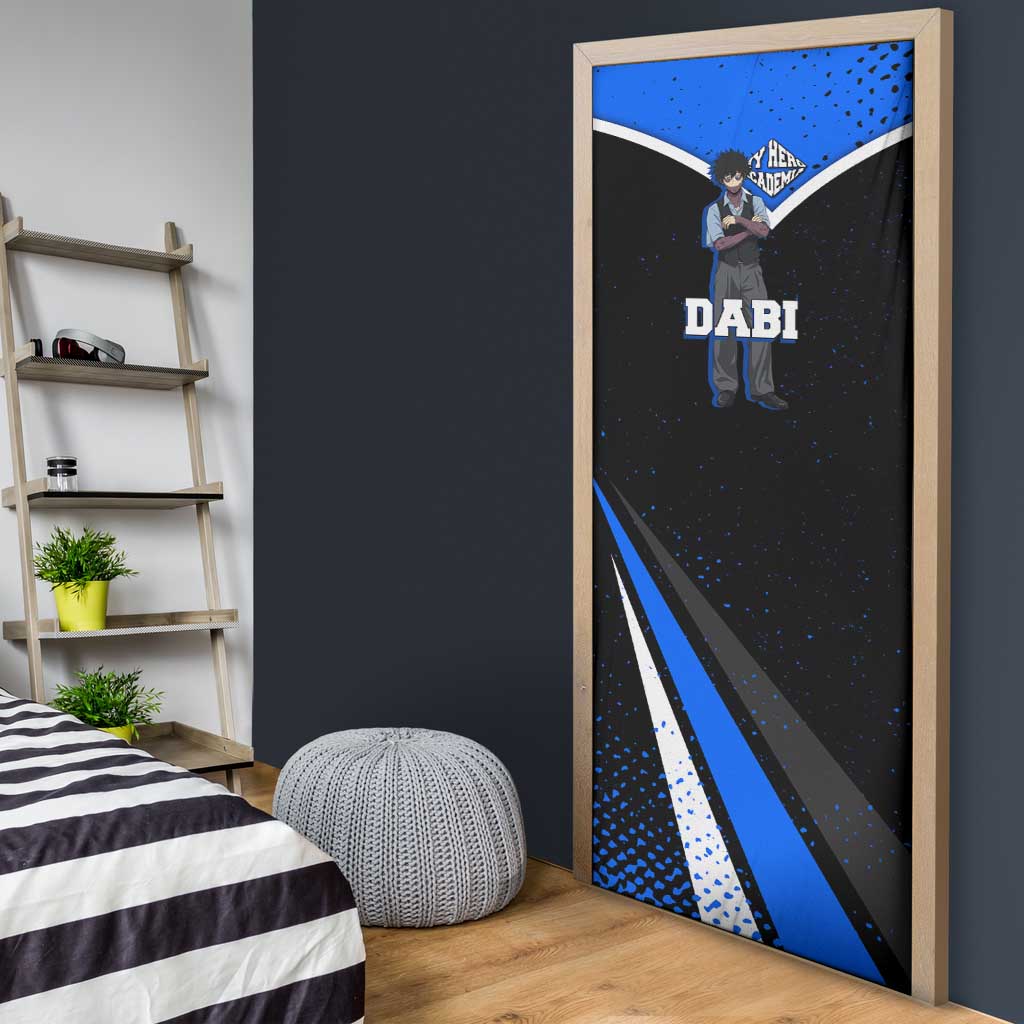 Dabi My Hero Academia Door Cover Anime Grunge Splatter Graphic Style