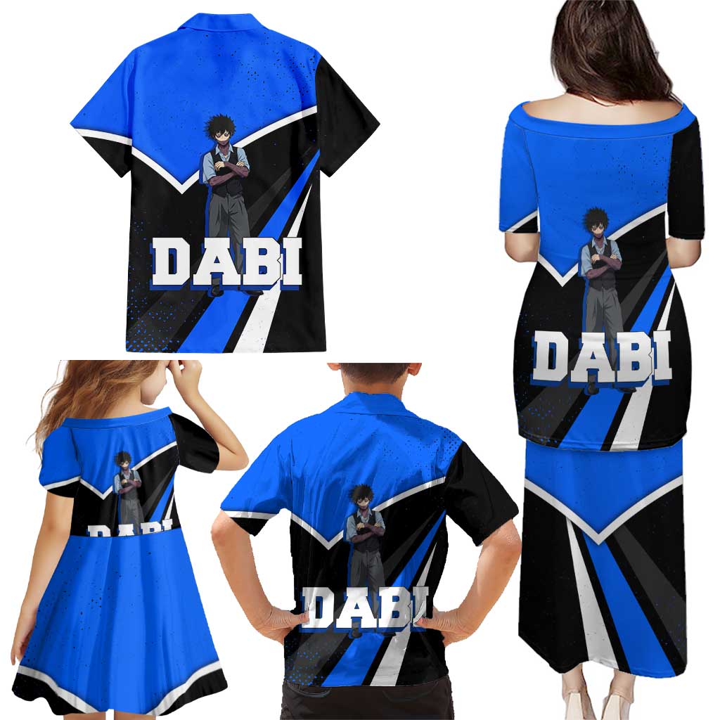 Dabi My Hero Academia Family Matching Puletasi and Hawaiian Shirt Anime Grunge Splatter Graphic Style