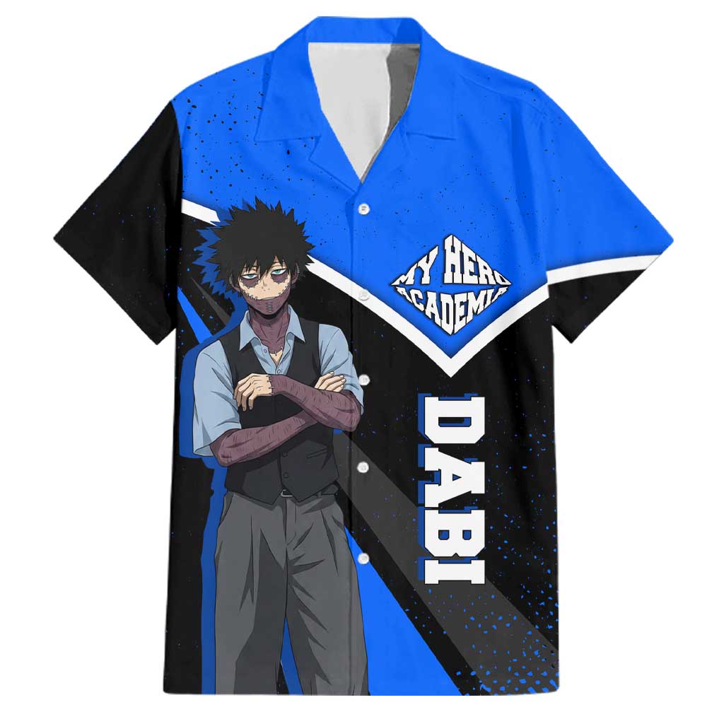 Dabi My Hero Academia Family Matching Short Sleeve Bodycon Dress and Hawaiian Shirt Anime Grunge Splatter Graphic Style
