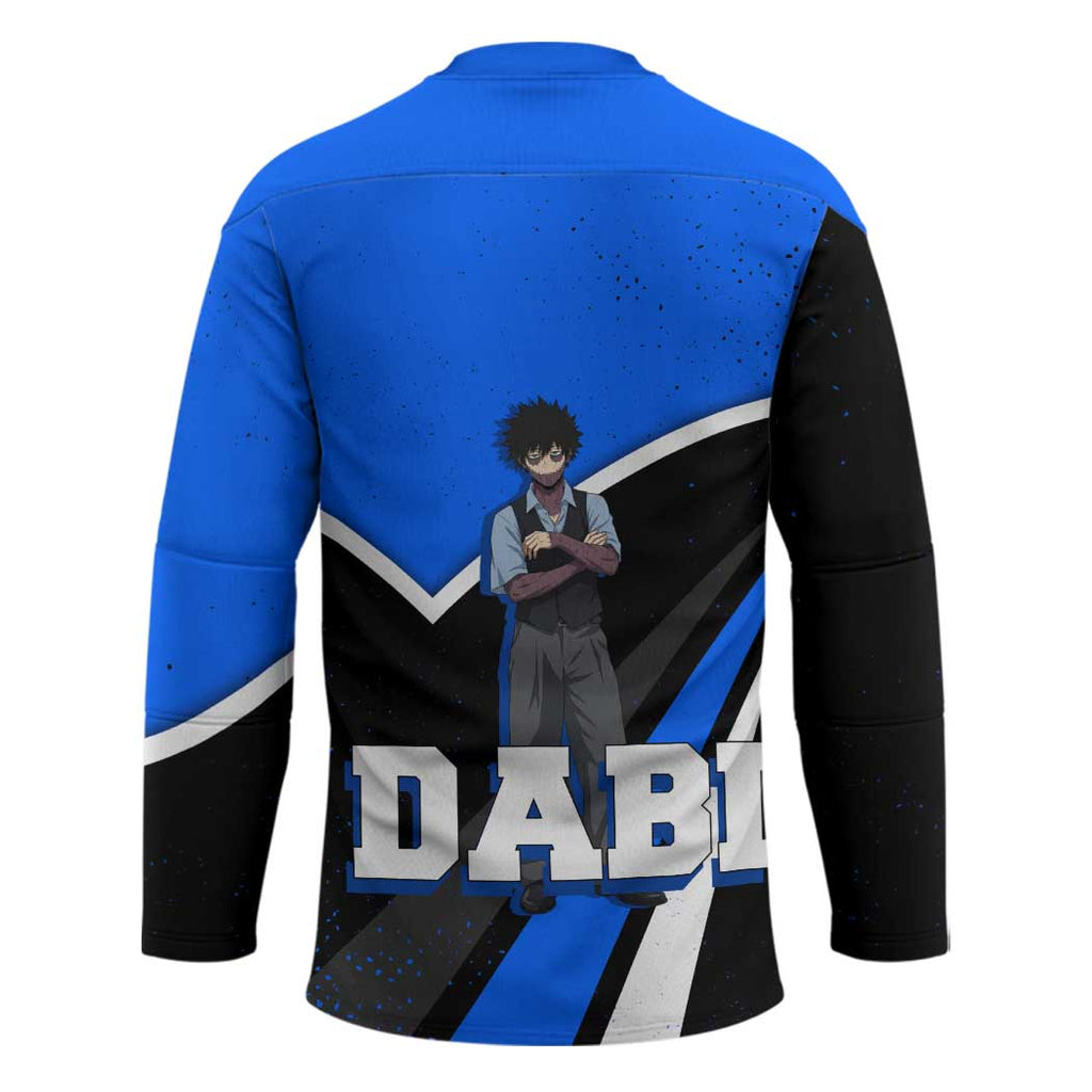 Dabi My Hero Academia Hockey Jersey Anime Grunge Splatter Graphic Style