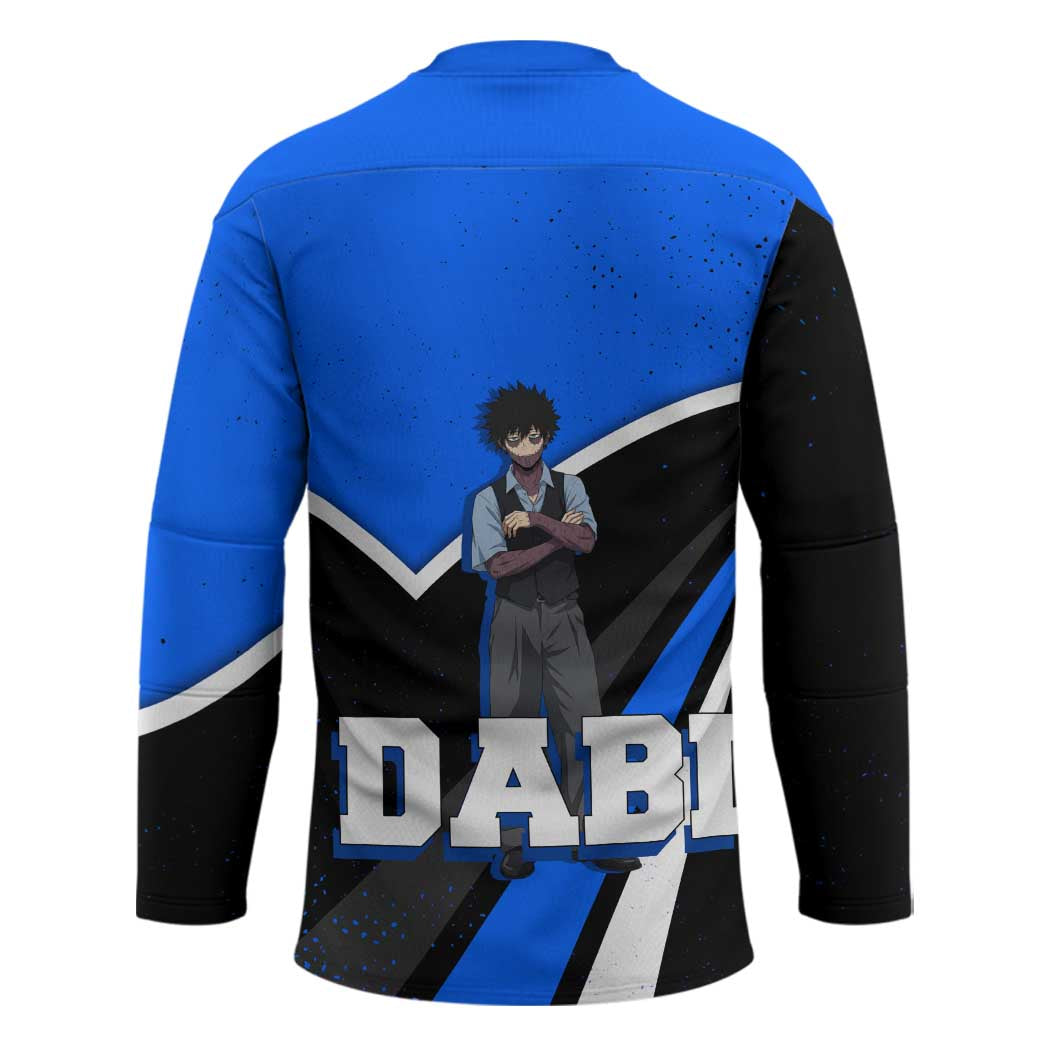 Dabi My Hero Academia Hockey Jersey Anime Grunge Splatter Graphic Style