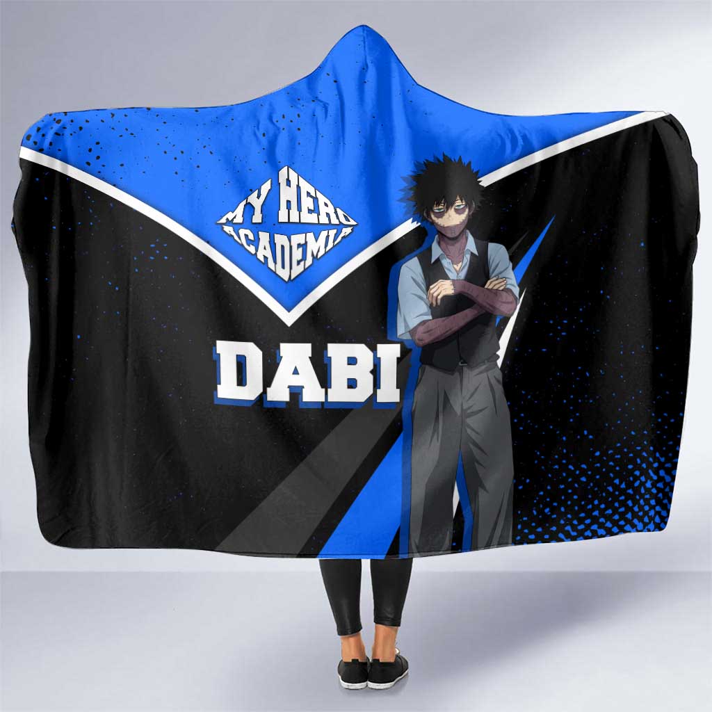 Dabi My Hero Academia Hooded Blanket Anime Grunge Splatter Graphic Style