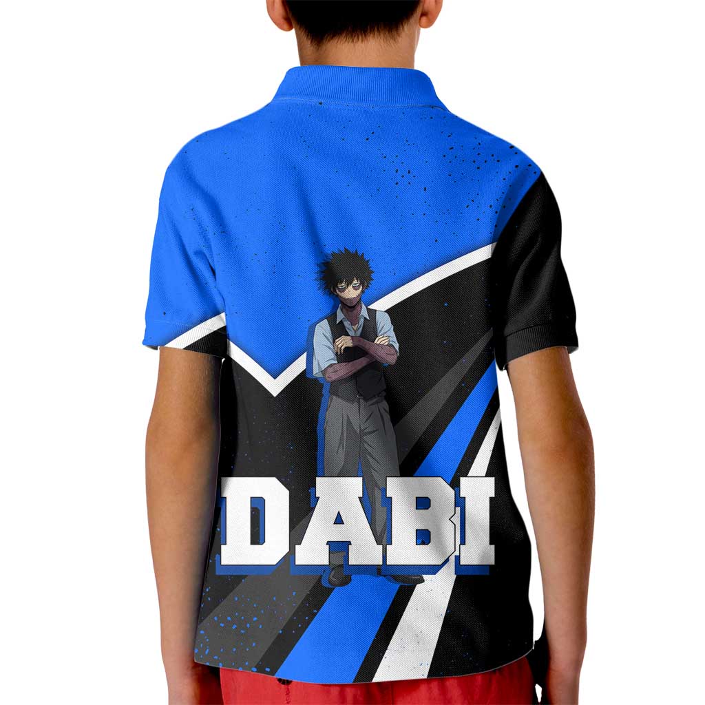 Dabi My Hero Academia Kid Polo Shirt Anime Grunge Splatter Graphic Style