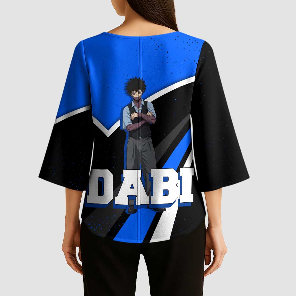 Dabi My Hero Academia Kimono Sleeve Blouse Anime Grunge Splatter Graphic Style