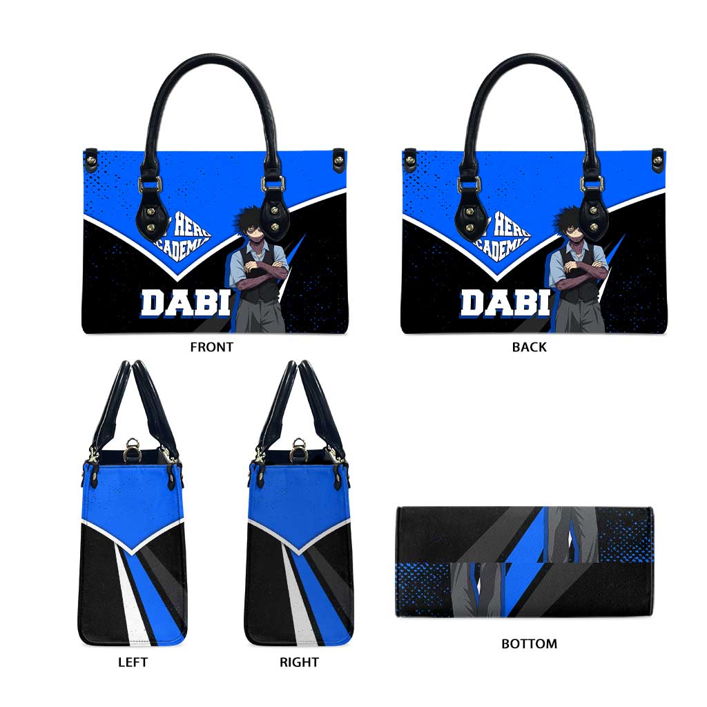 Dabi My Hero Academia Leather Bag Anime Grunge Splatter Graphic Style