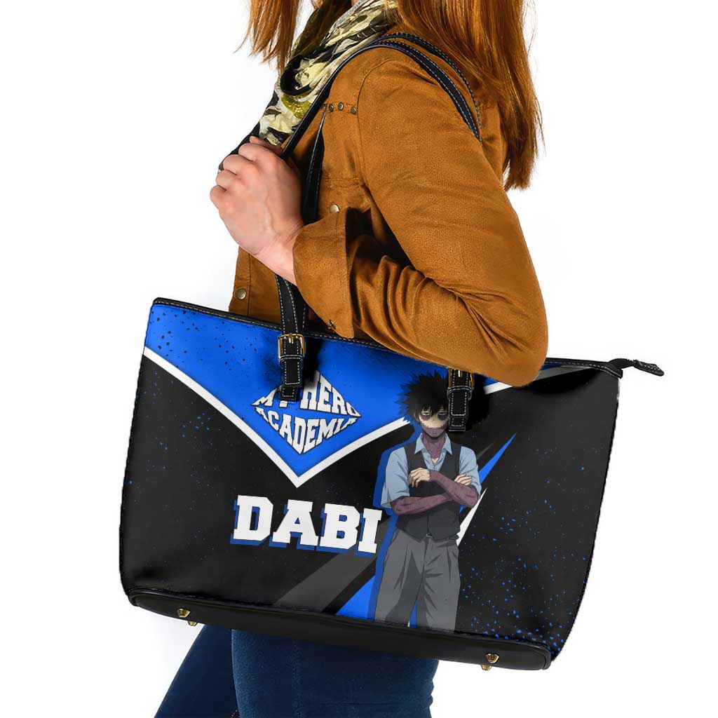 Dabi My Hero Academia Leather Tote Bag Anime Grunge Splatter Graphic Style
