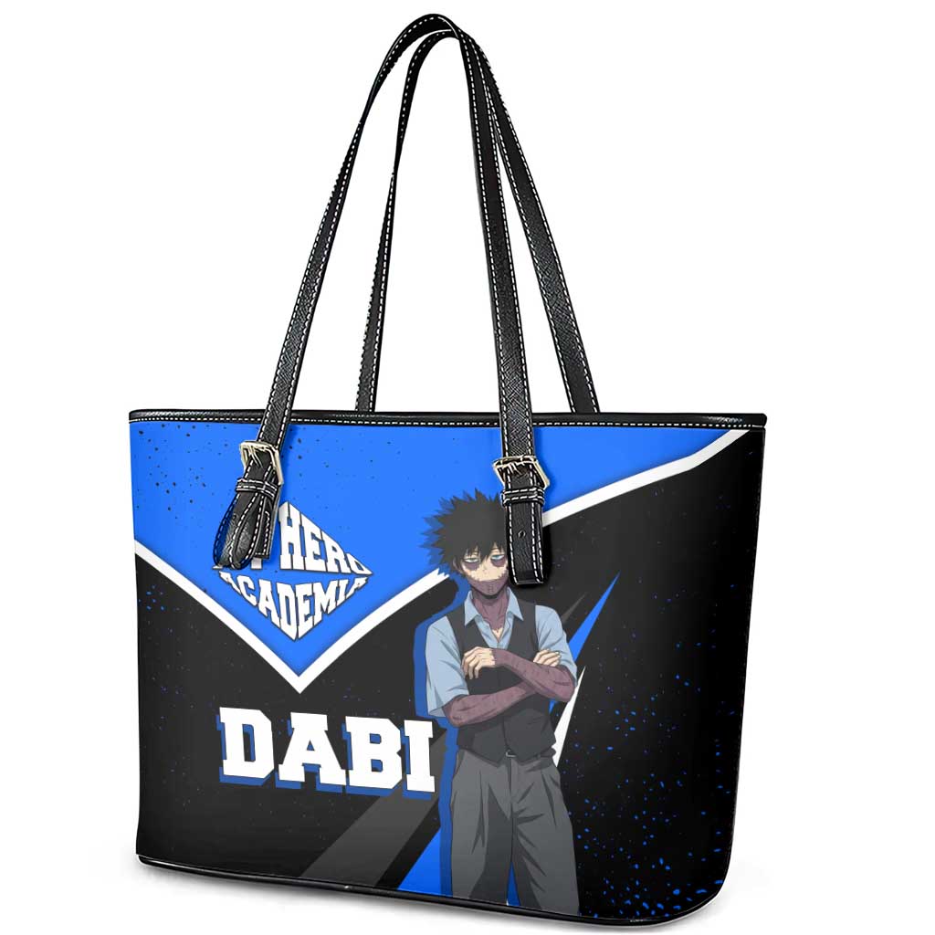 Dabi My Hero Academia Leather Tote Bag Anime Grunge Splatter Graphic Style
