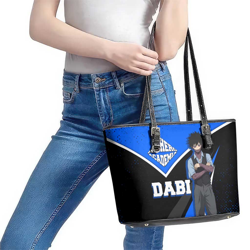 Dabi My Hero Academia Leather Tote Bag Anime Grunge Splatter Graphic Style