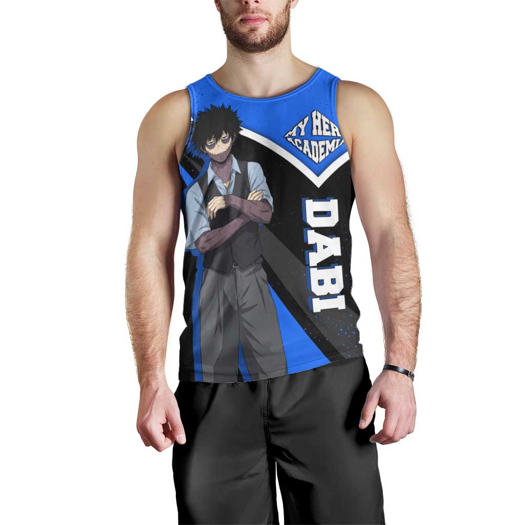 Dabi My Hero Academia Men Tank Top Anime Grunge Splatter Graphic Style