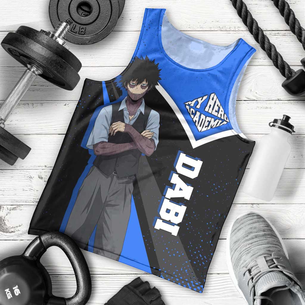 Dabi My Hero Academia Men Tank Top Anime Grunge Splatter Graphic Style