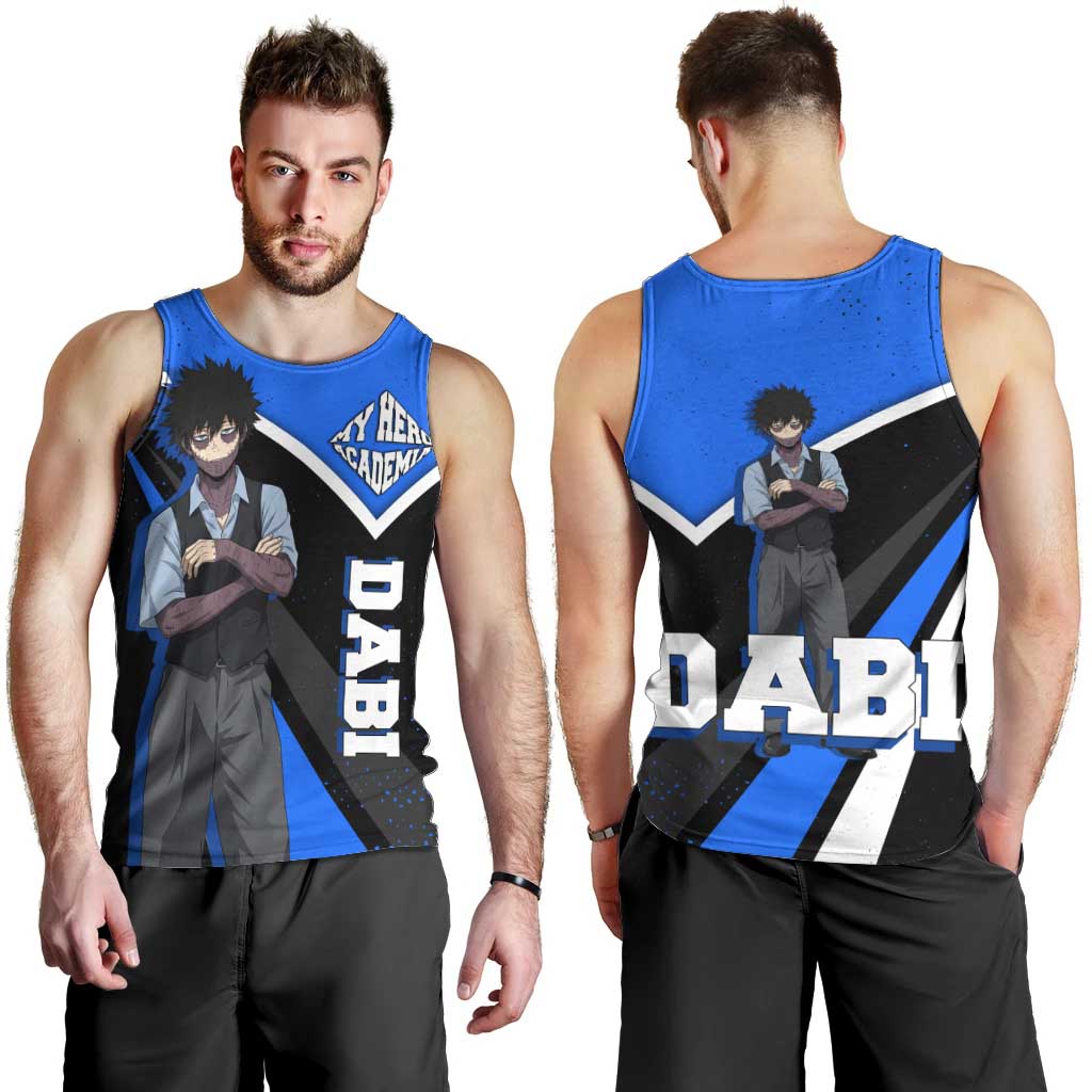 Dabi My Hero Academia Men Tank Top Anime Grunge Splatter Graphic Style