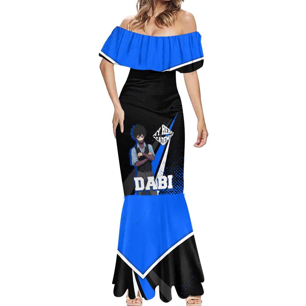 Dabi My Hero Academia Mermaid Dress Anime Grunge Splatter Graphic Style