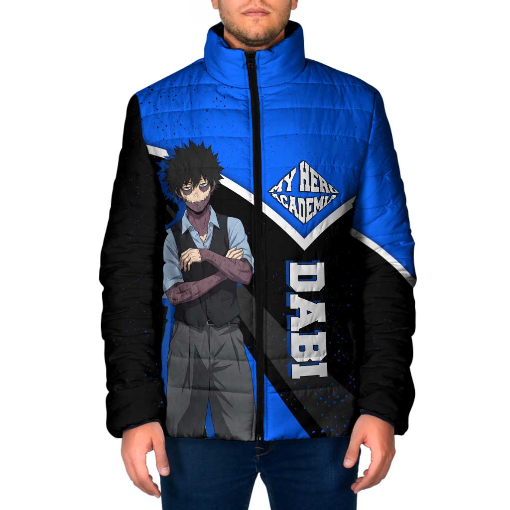 Dabi My Hero Academia Padded Jacket Anime Grunge Splatter Graphic Style