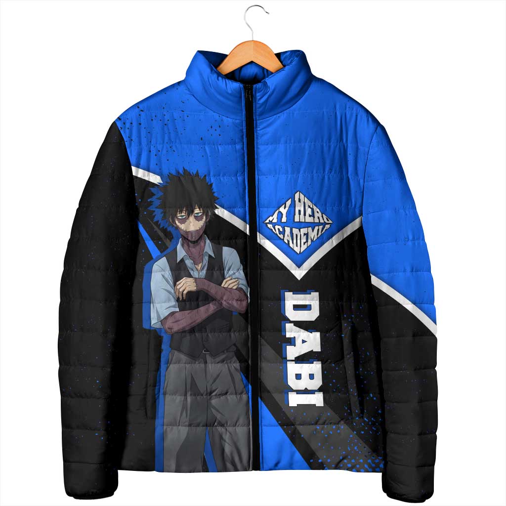 Dabi My Hero Academia Padded Jacket Anime Grunge Splatter Graphic Style