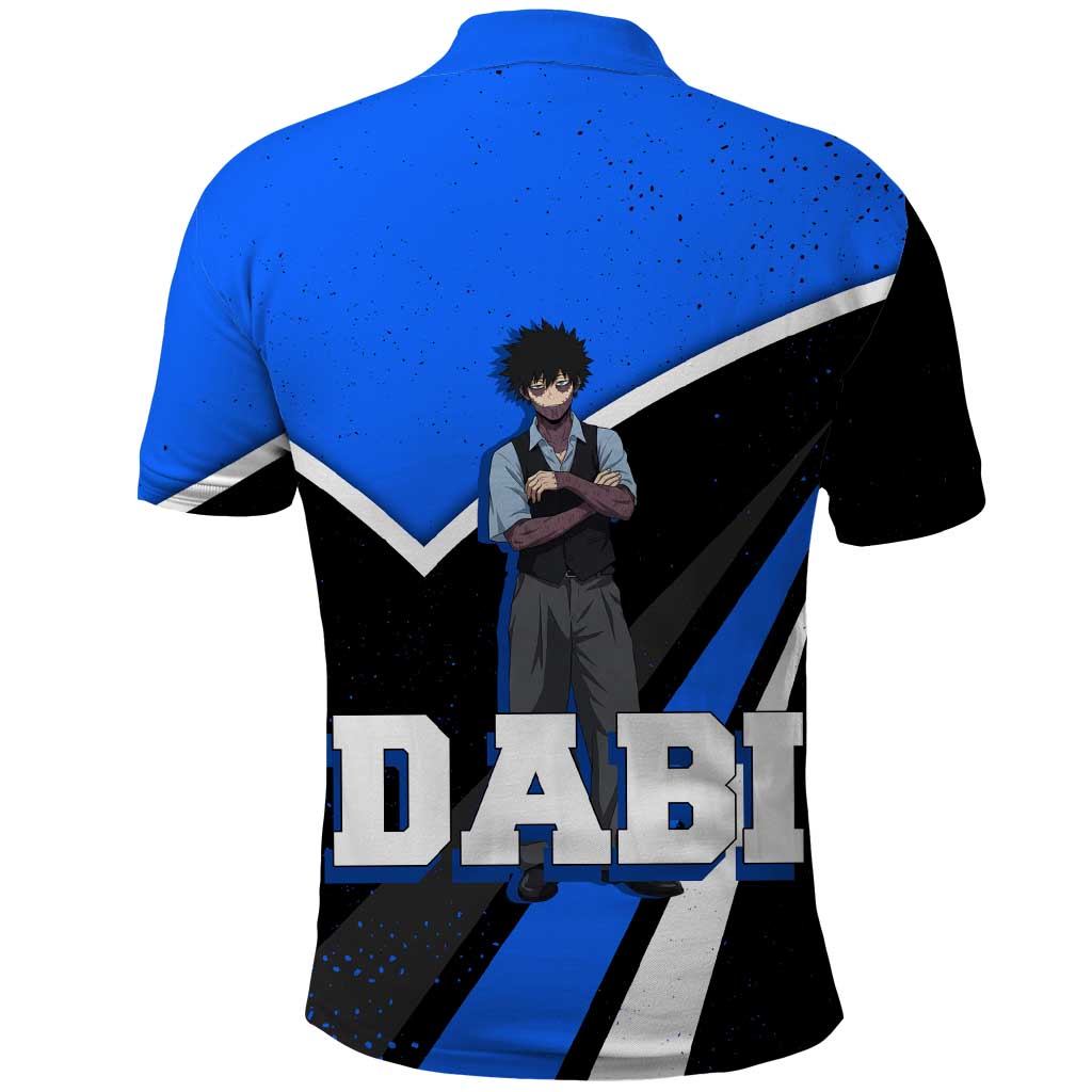 Dabi My Hero Academia Polo Shirt Anime Grunge Splatter Graphic Style