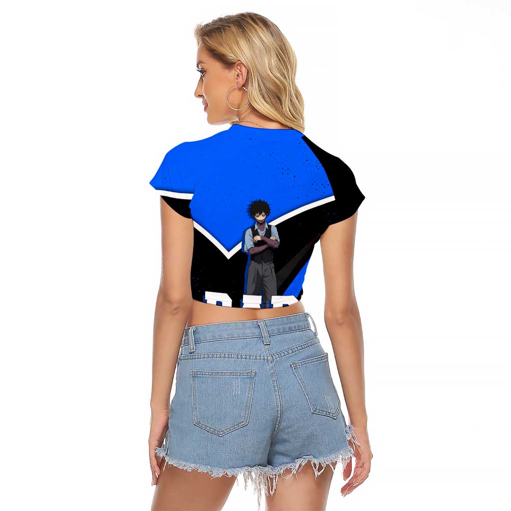 Dabi My Hero Academia Raglan Cropped T Shirt Anime Grunge Splatter Graphic Style