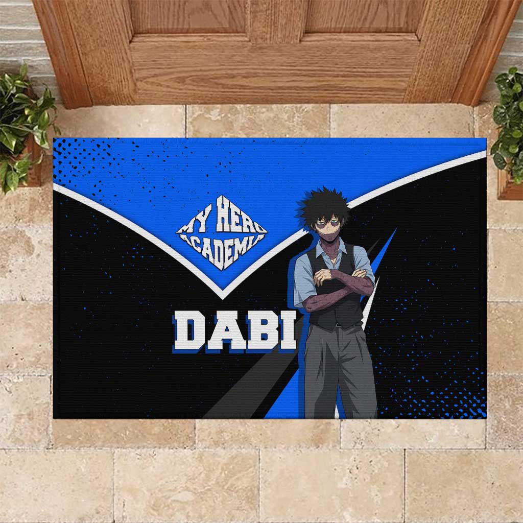 Dabi My Hero Academia Rubber Doormat Anime Grunge Splatter Graphic Style