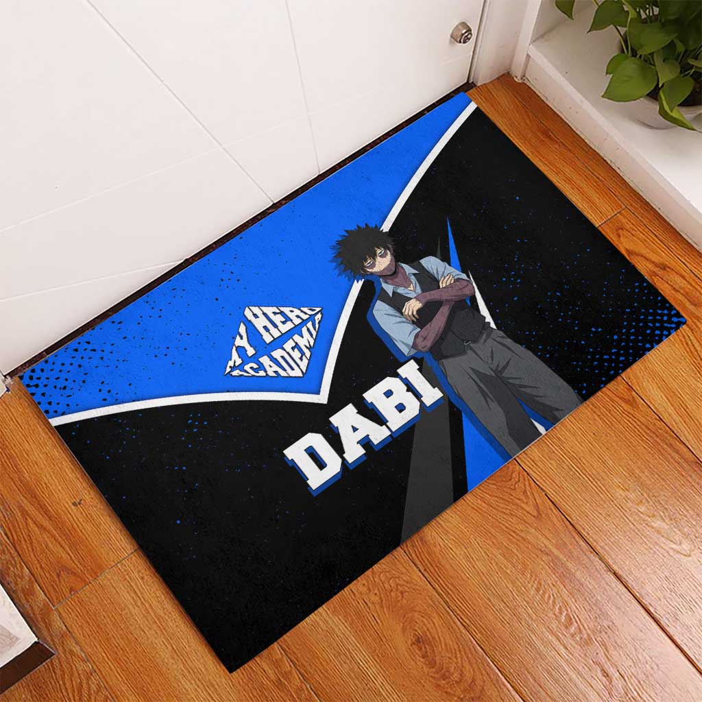 Dabi My Hero Academia Rubber Doormat Anime Grunge Splatter Graphic Style
