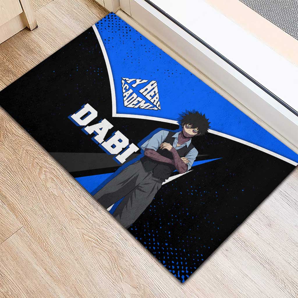 Dabi My Hero Academia Rubber Doormat Anime Grunge Splatter Graphic Style