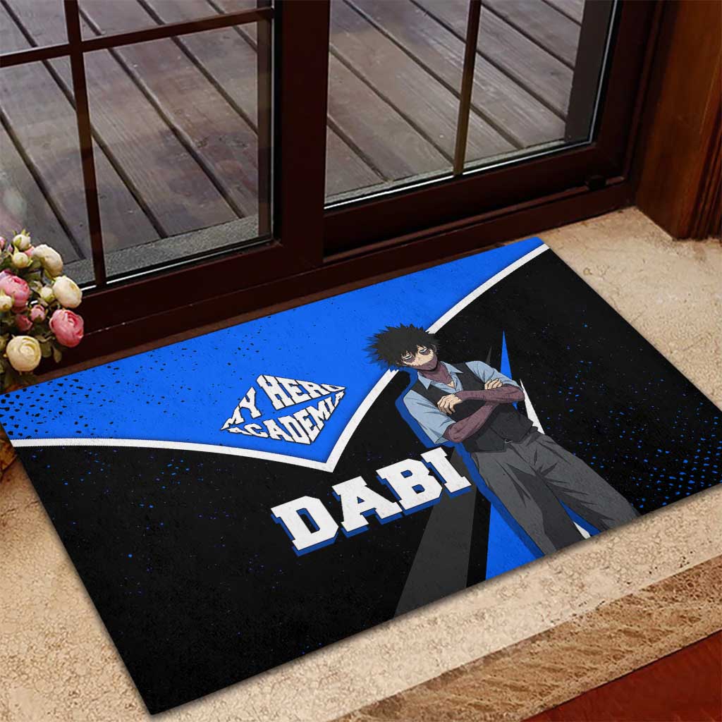 Dabi My Hero Academia Rubber Doormat Anime Grunge Splatter Graphic Style