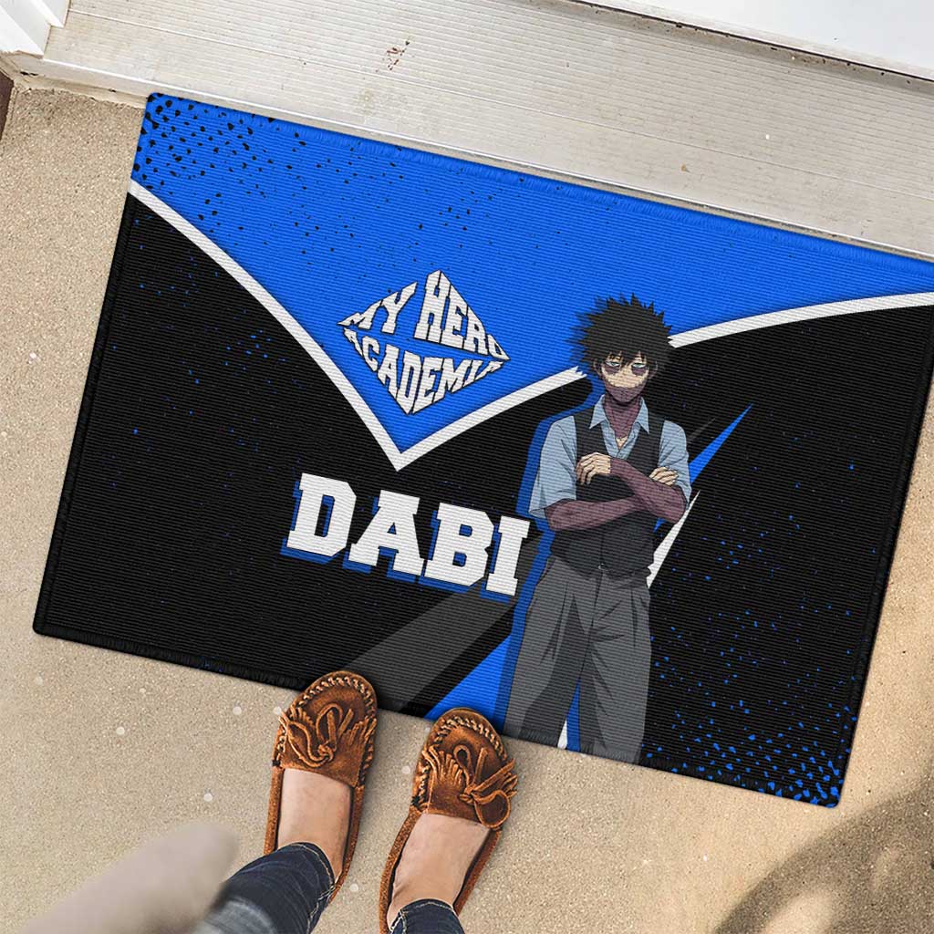 Dabi My Hero Academia Rubber Doormat Anime Grunge Splatter Graphic Style