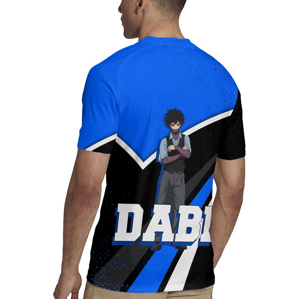 Dabi My Hero Academia Rugby Jersey Anime Grunge Splatter Graphic Style