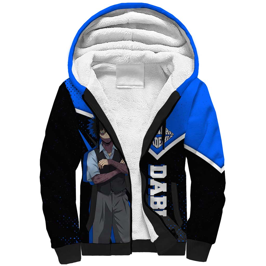 Dabi My Hero Academia Sherpa Hoodie Anime Grunge Splatter Graphic Style