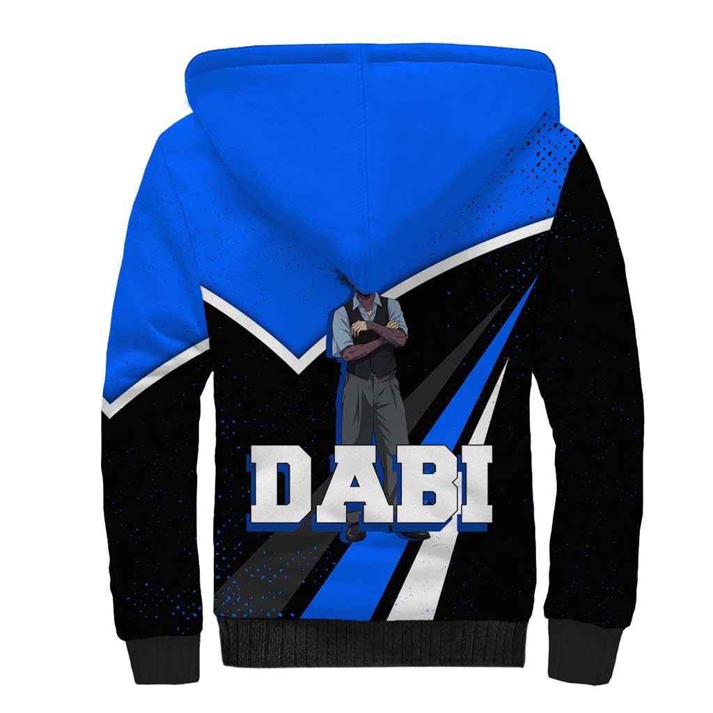 Dabi My Hero Academia Sherpa Hoodie Anime Grunge Splatter Graphic Style