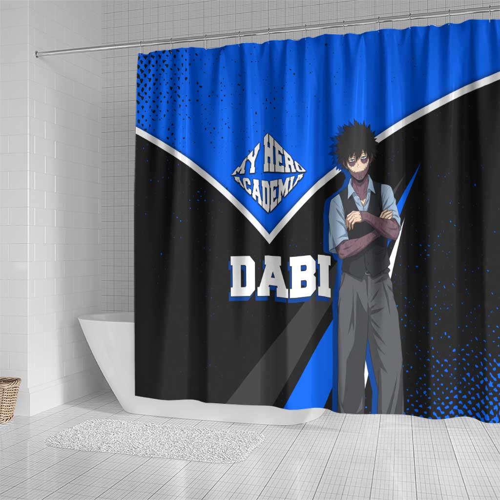 Dabi My Hero Academia Shower Curtain Anime Grunge Splatter Graphic Style
