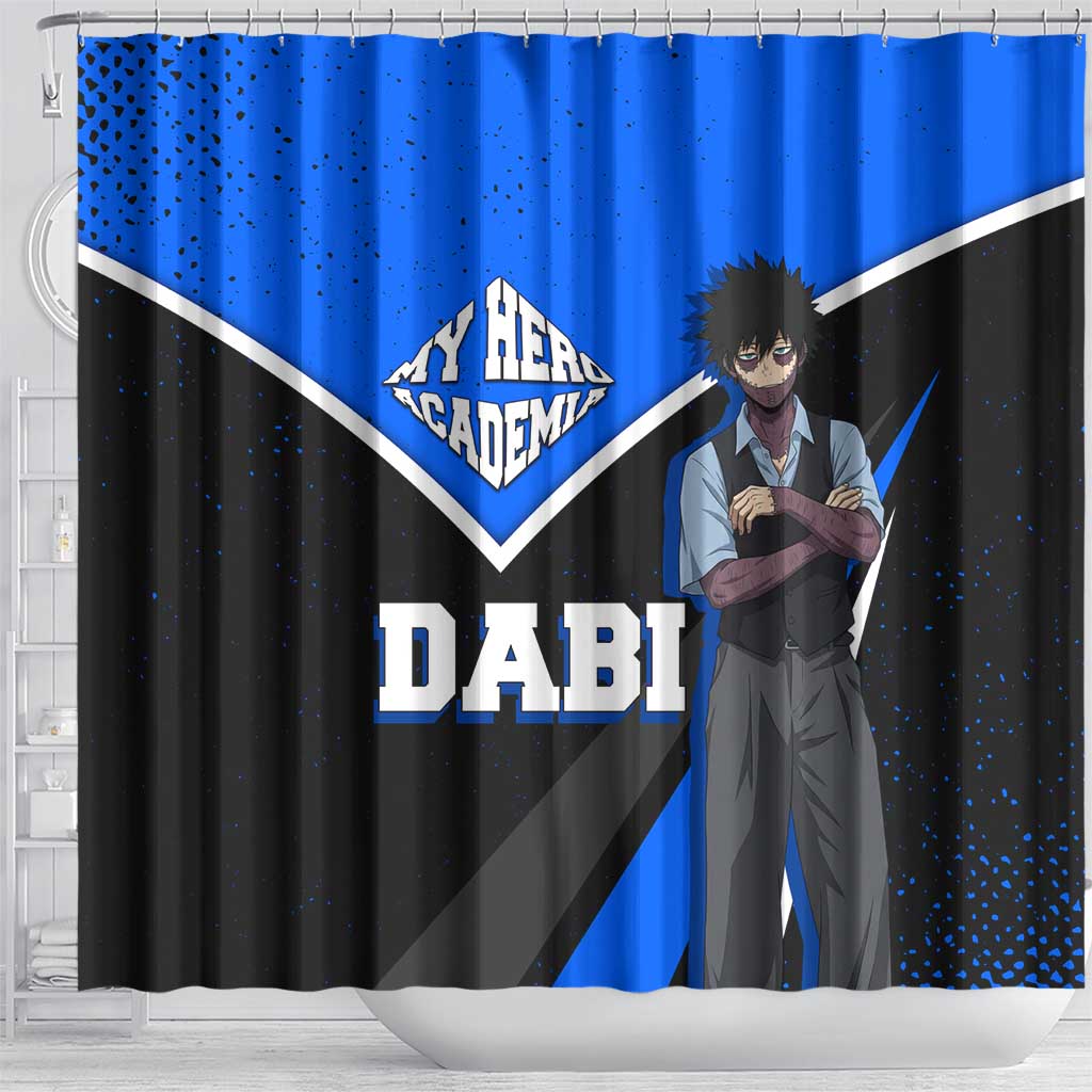 Dabi My Hero Academia Shower Curtain Anime Grunge Splatter Graphic Style